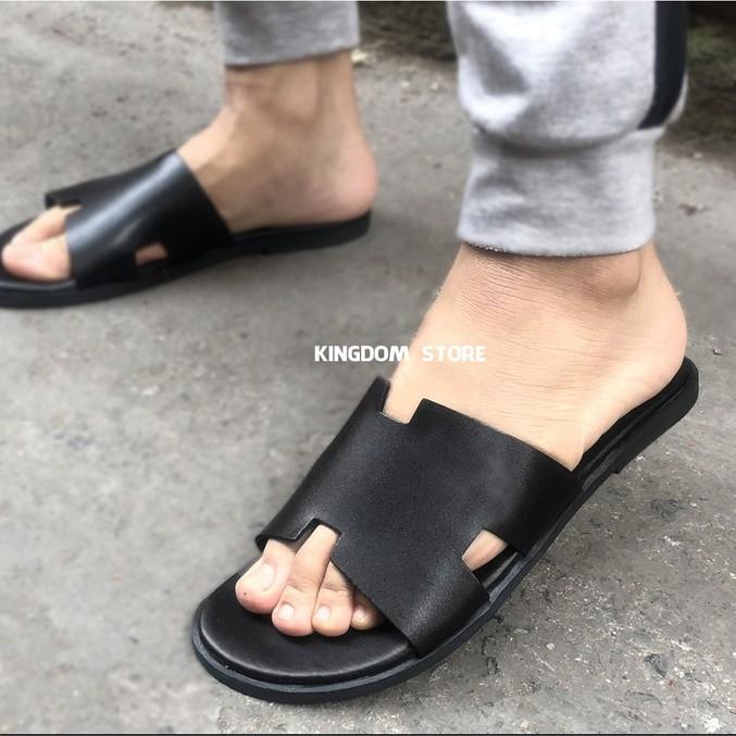 Dép da đế đúc cao su thời trang