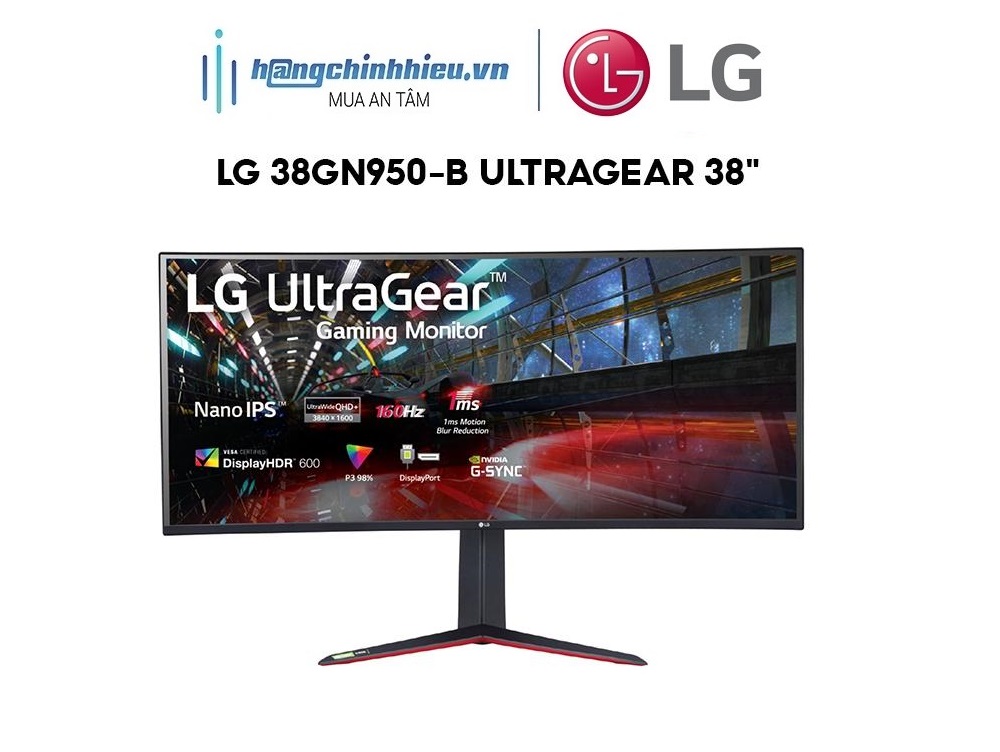 Màn Hình LG 38GN950-B UltraGear 38&quot; Cong Nano IPS 1ms 144Hz WQHD Hàng chính hãng