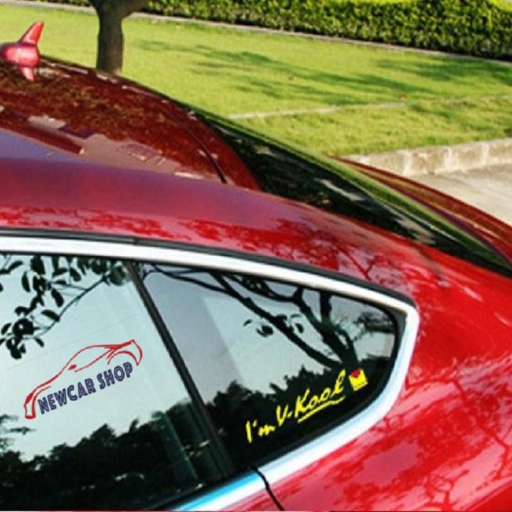 Miếng Dán Trang Trí Trên Ô TÔ V-Kool, Decal Tem Dán Xe Ô Tô Thể Thao Bền Đẹp