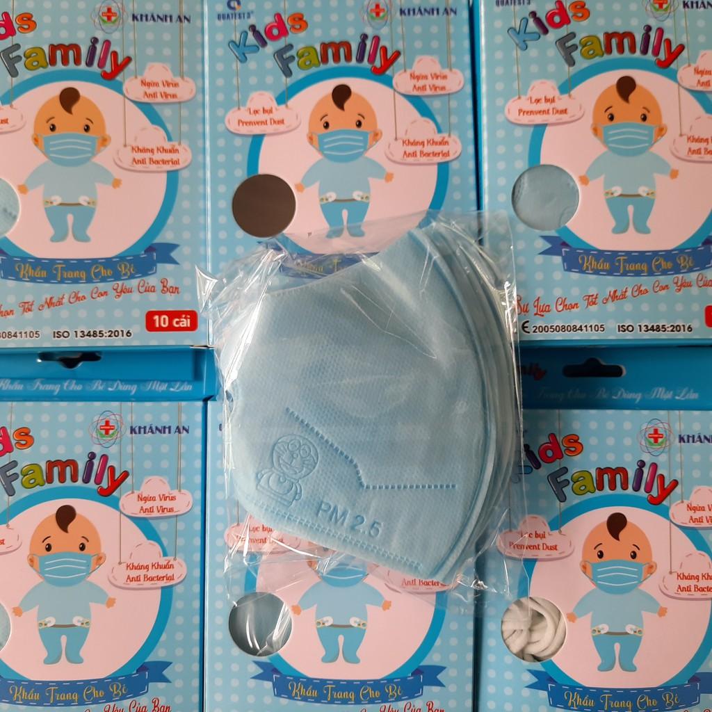 Combo 5 hộp Khẩu trang y tế Khánh An Kids Family dành cho trẻ em từ 5 đến 12 tuổi