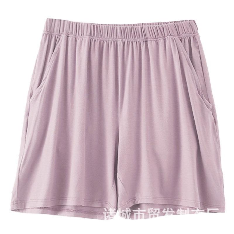 Quần đùi short nữ mặc nhà có túi vải Modal tự nhiên mát lạnh co giãn mềm mại mã VAQ0443