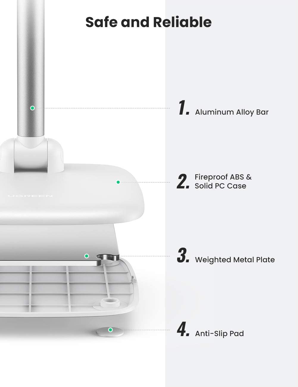 Giá đỡ điện thoại UGREEN LP287 - Khung gấp gọn, đệm silicol cao cấp - Hàng nhập khẩu chính hãng