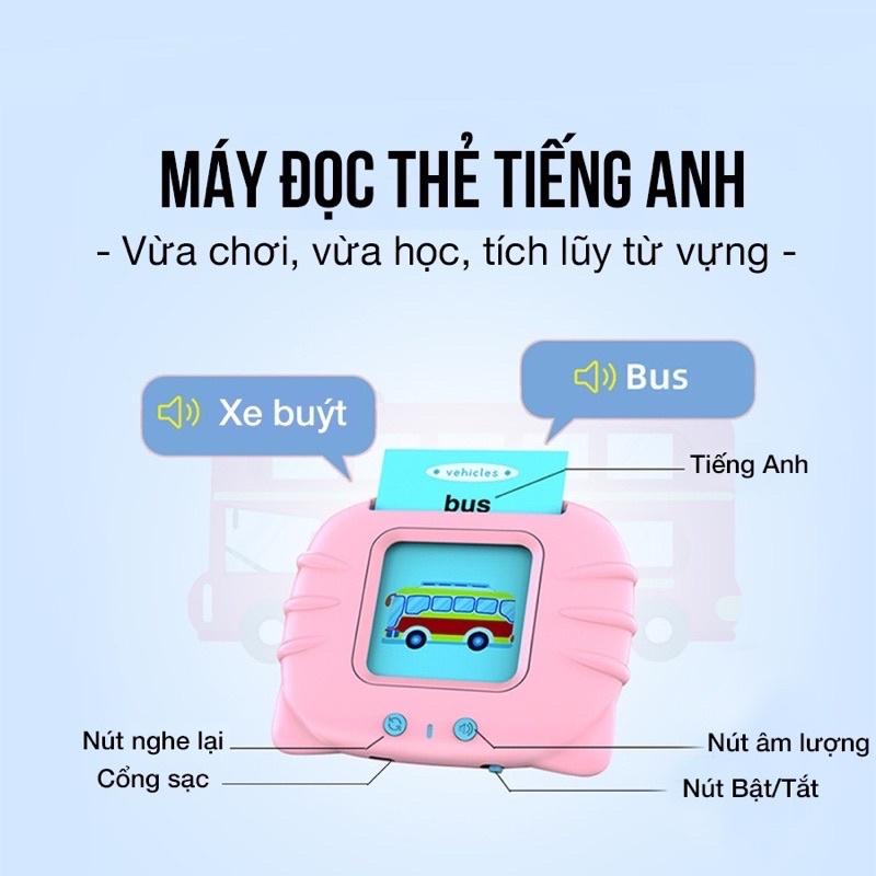 Máy đọc thẻ Flascard song ngữ Anh-Việt dành cho trẻ em không có sóng điện từ