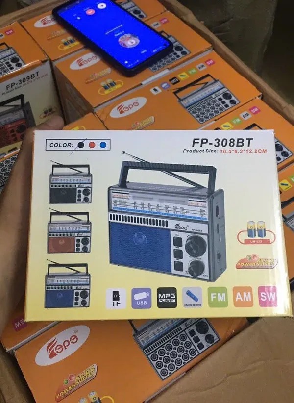 Đài radio 310BT Chất Lượng Tốt Am/Fm/Sw Đa Chức Năng Radio Với USB/Khe Cắm SD -kết nôi Bluetooth -tích hợp pin sạc-Hàng Chính Hãng