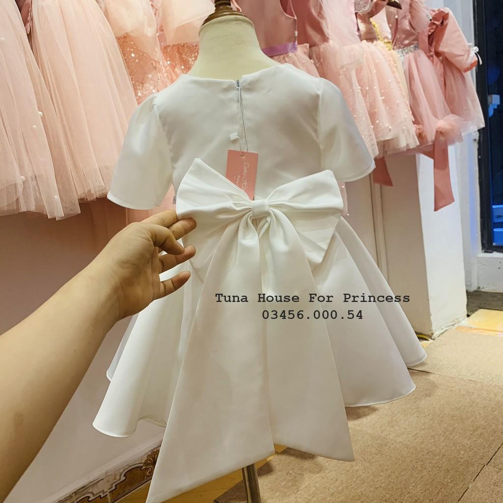Váy đầm xoè công chúa thiết kế cho bé gái Whitney xếp lớp ngực trắng - Tuna House For Princess