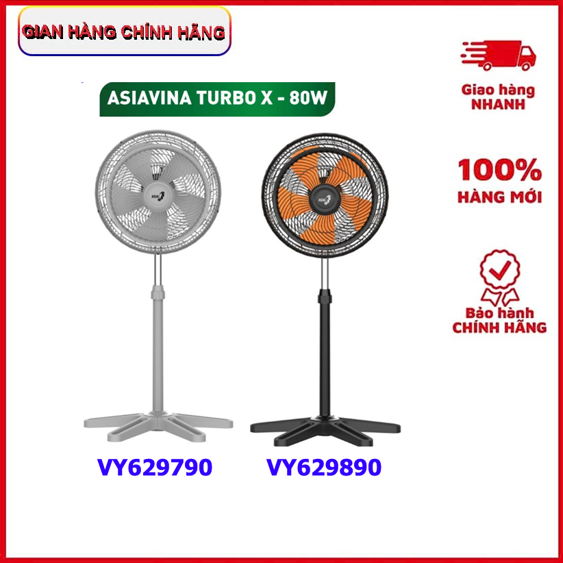 Quạt đứng Asia Turbo X 80W VY629790 màu xám, VY629890 màu đen - Hàng chính hãng