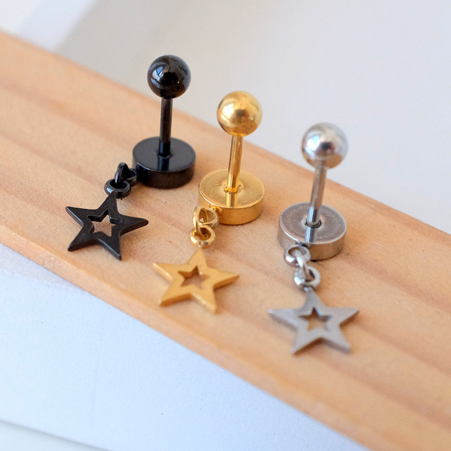 Bộ 2 bông tai nam nữ cá tính