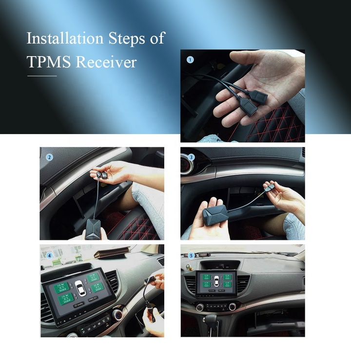 Bộ cảm biến áp suất lốp ngoài TPMS TU05X dùng cho ô tô màn hình DVD Android