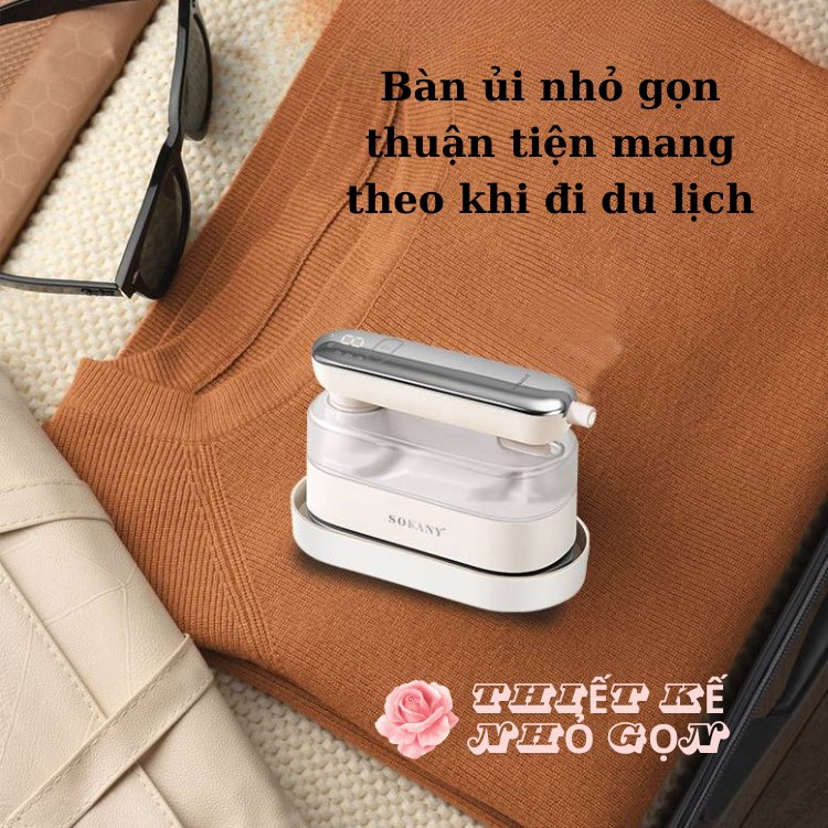 Bàn là hơi nước cầm tay SOKANY SK-11045 công suất lớn 1200W, là siêu phẳng, siêu nhanh, nhỏ gọn tiện lợi cho cả gia đình -HÀNG CHÍNH HÃNG - DELIYA