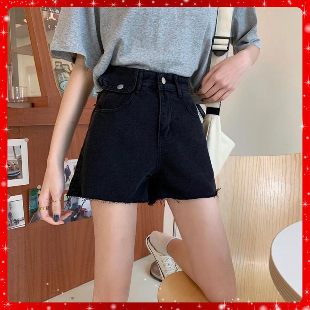 Quần Short Cạp Cao Ống Rộng Tua Gấu _C9