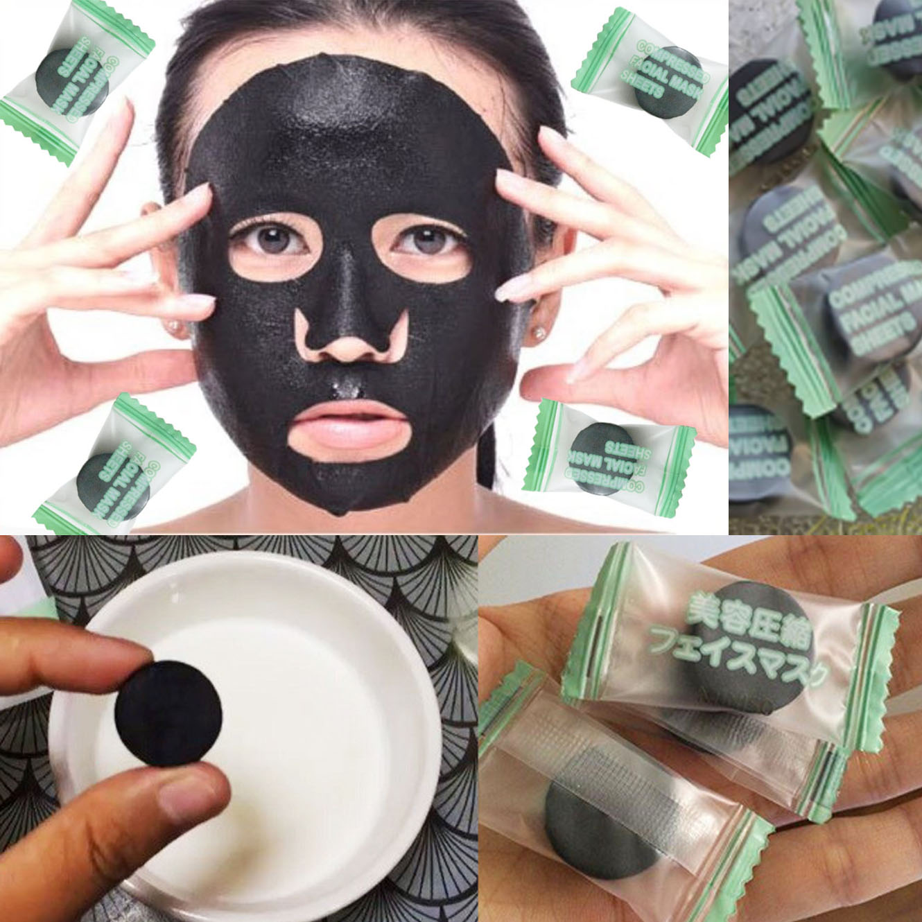 Mặt nạ than tre hoạt tính dạng nén cao cấp MINISO CHARCOAL COMPRESSED FACIAL MASK SHEET (40 chiếc )  - MNS053