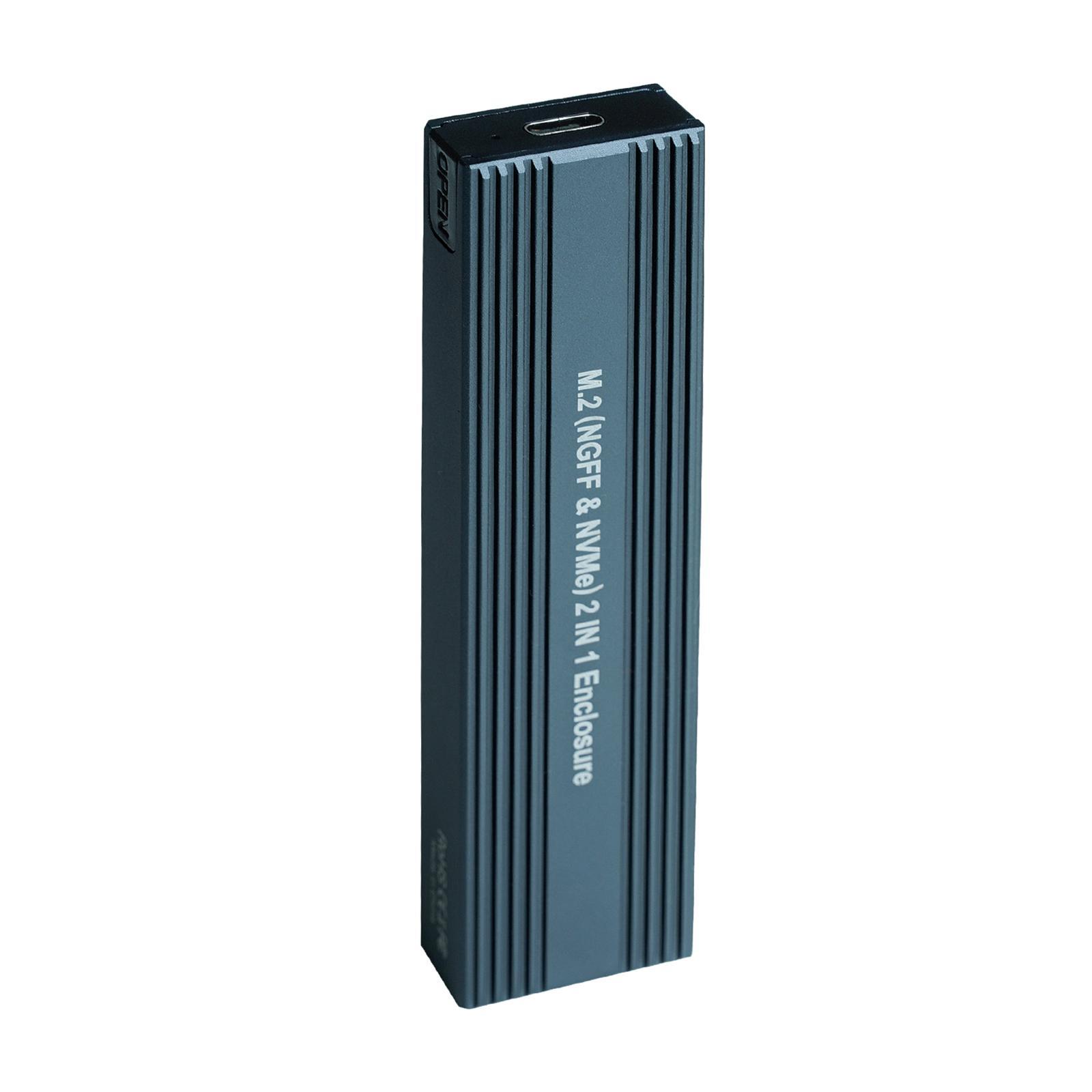 M.2 NVMe SATA Dual protocol External Enclosure Adapter, Excellent Heat Dissipation