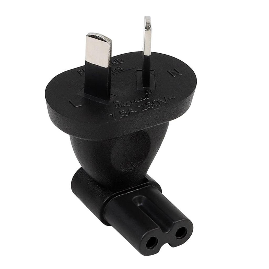 IEC 320 C7 to NEMA 1-15P Power Extension Adapter  Male to Female Converter