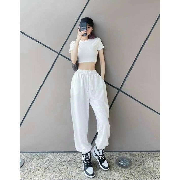 HCM️Bộ Quần Áo Nữ Áo Crop Top Quần Ống Suông, Set Áo Crop Top, Quần Ống Suông