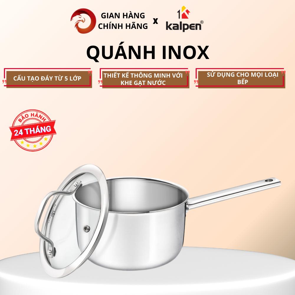 Quánh Inox 304 Đúc Liền Khối Kalpen Emer EM16 - 16Cm, Dung tích 1,5L, Dùng các dòng bếp
