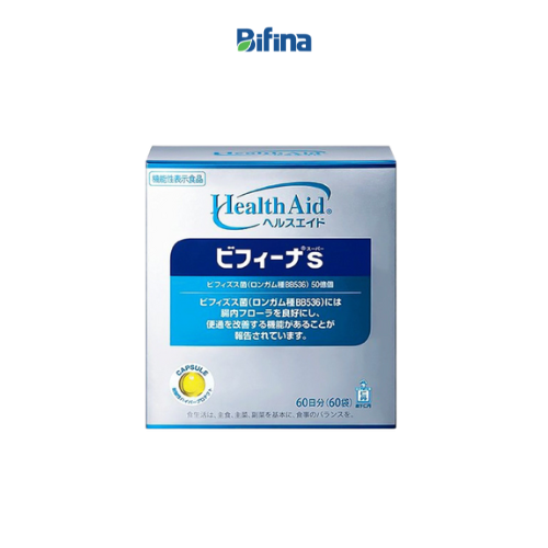 Men vi sinh Bifina Nhật Bản -Dành cho người hội chứng ruột kích thích, viêm đại tràng co thắt - Loại S hộp 60 gói