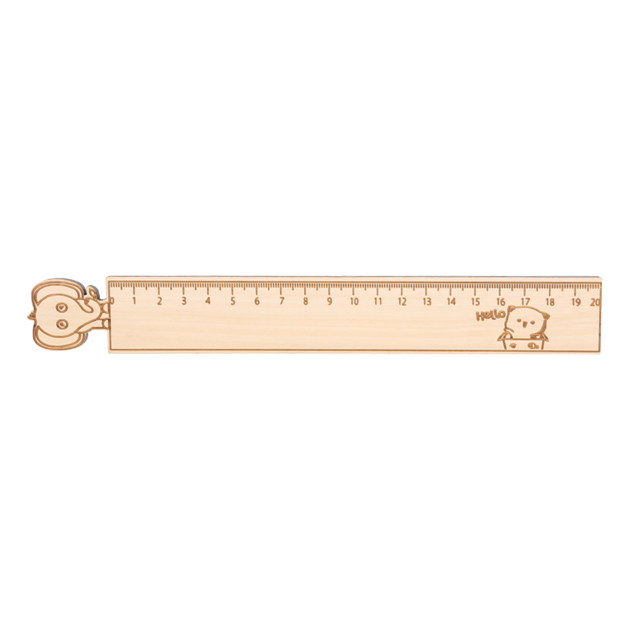Thước Gỗ Đầu Thú 20cm