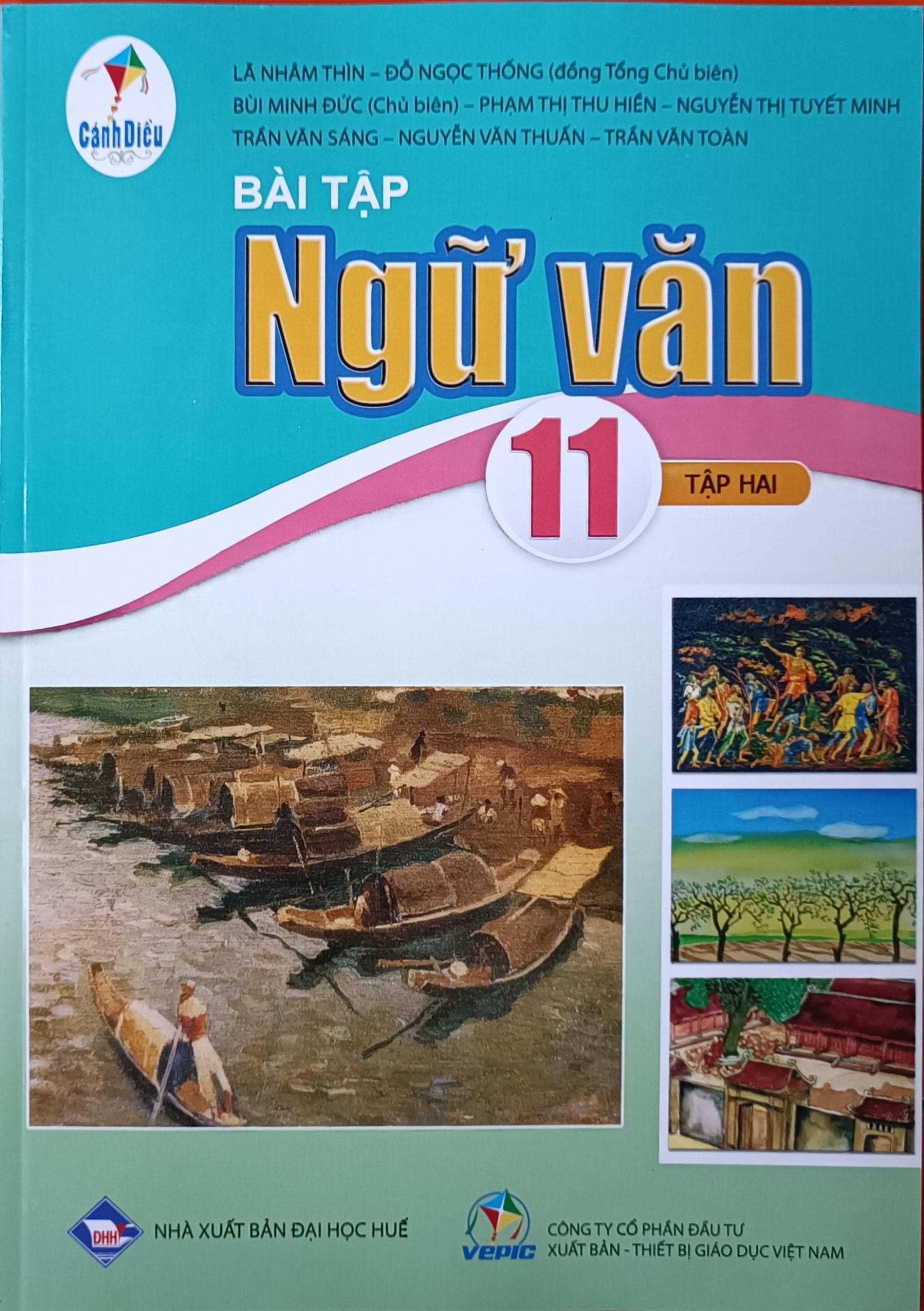 Sách - Bài tập Ngữ văn 11 Tập 2 Cánh Diều và 2 tập giấy kiểm tra kẻ ngang vỏ xanh