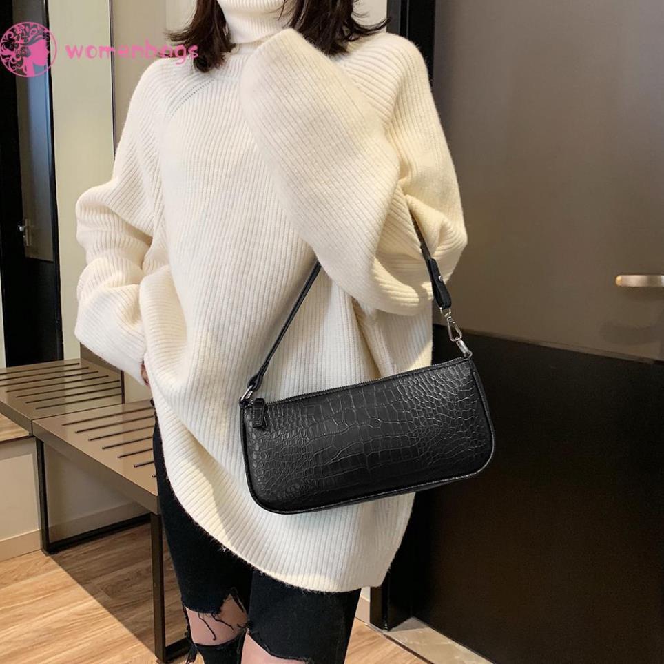 Túi đeo vai họa tiết da cá sấu thời trang cho nữ