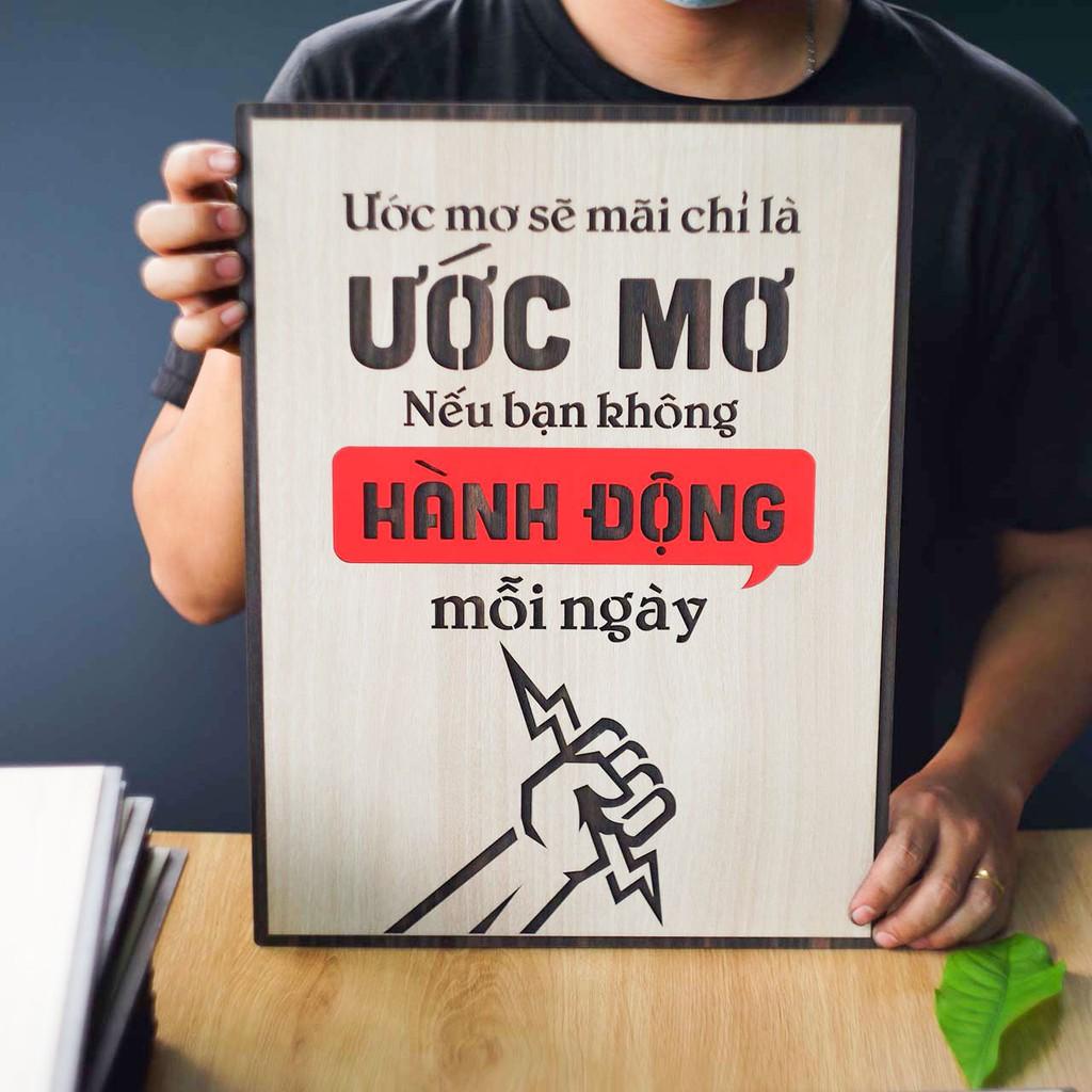 Tranh động lực - Ước mơ sẽ mãi chỉ là ước mơ nếu bạn không hành động mỗi ngày