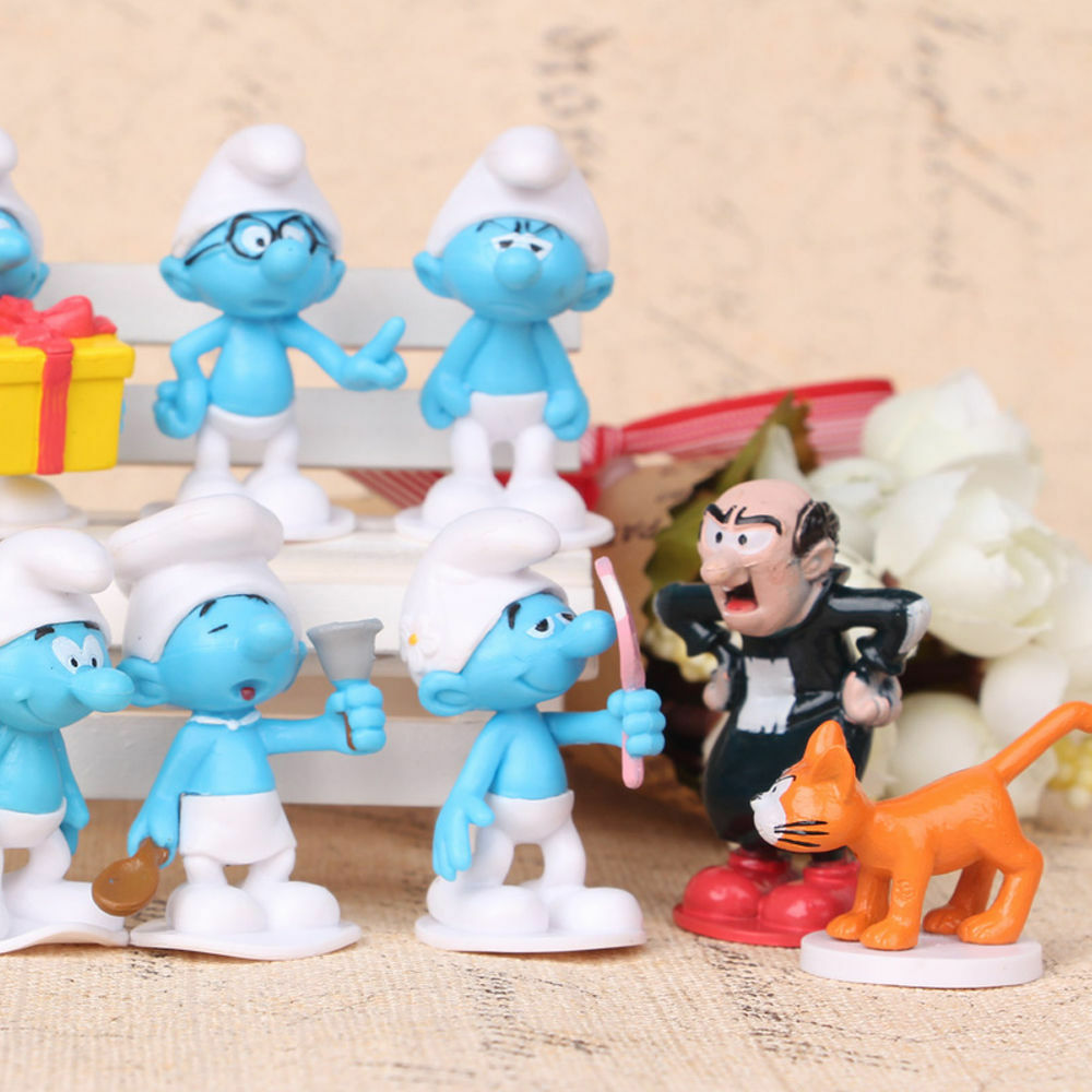 Bộ 12 Mô Hình Hoạt Hình Xì Trum - The Smurfs