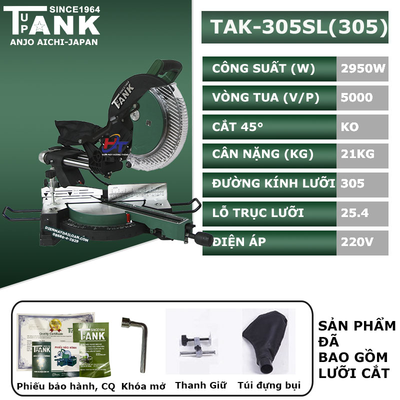 Máy cắt nhôm trượt 305mm TANK since 1964 TAK-305SL
