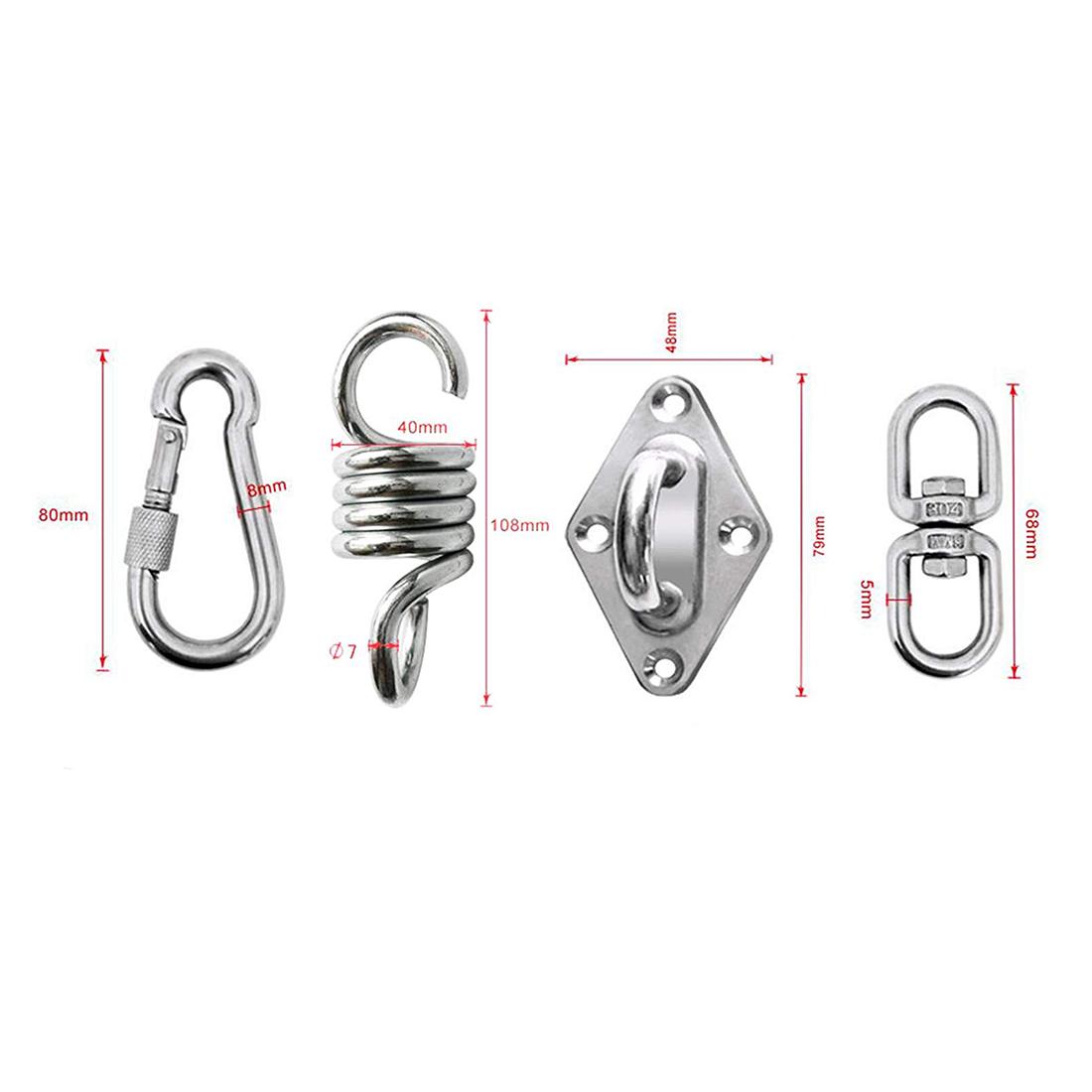 Xoay Móc Cho Võng Ghế Xoay Inox Treo Ghế Phụ Kiện Bộ Võng Xếp Ghế Treo Bộ Trong Nhà/Ngoài Trời