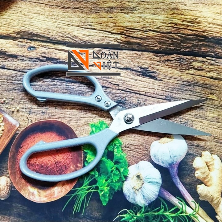 Kéo Thép SK5 Nội Địa Nhật, Kéo Xám 21cm - Kéo được sản xuất bởi thép SK5 với công nghệ Nhật tạo nên Lưỡi Kéo SIÊU BÉN