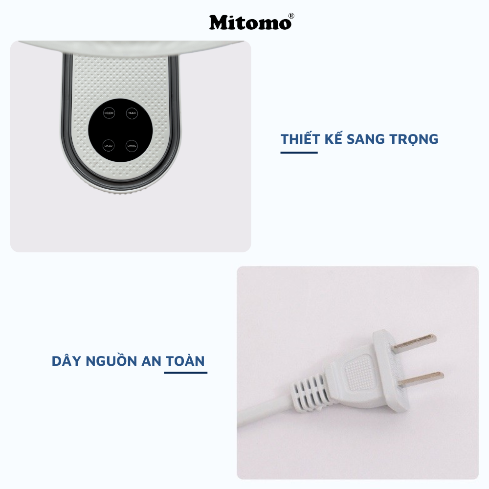 Quạt treo tường FTT-60AEC-D39W có remote, công suất 60W, hẹn giờ thông minh lên đến 12 tiếng - hàng chính hãng Bảo hành 2 năm