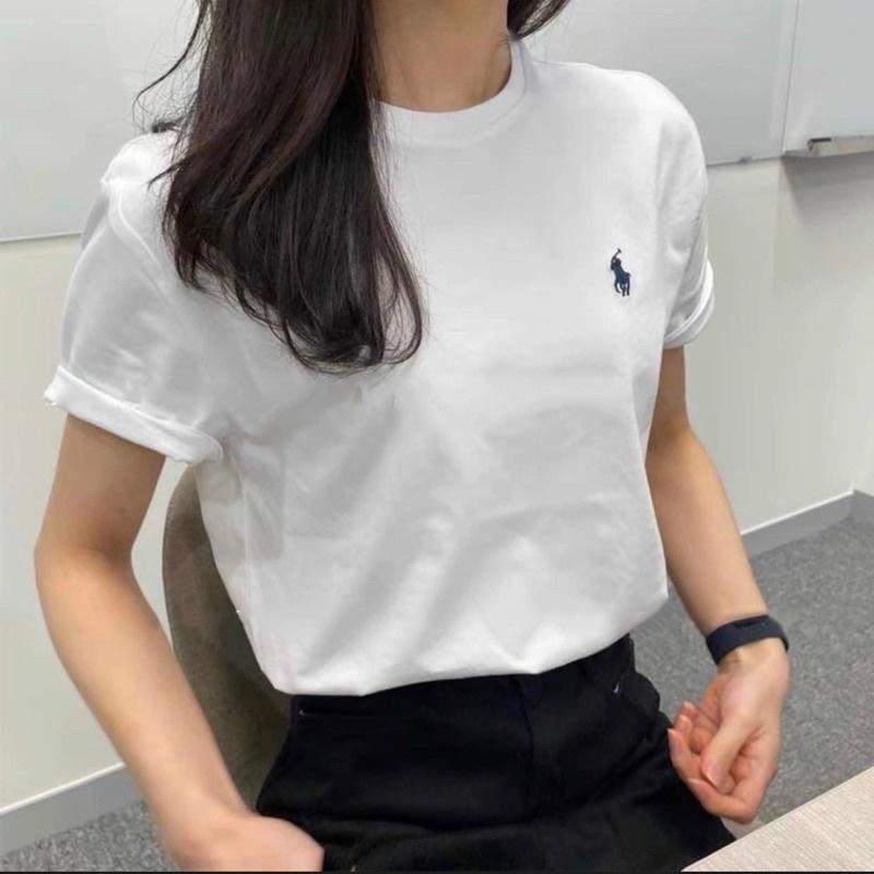 Áo thun nữ polo thêu chất cotton mềm mịn phom vừa người chuẩn xinh