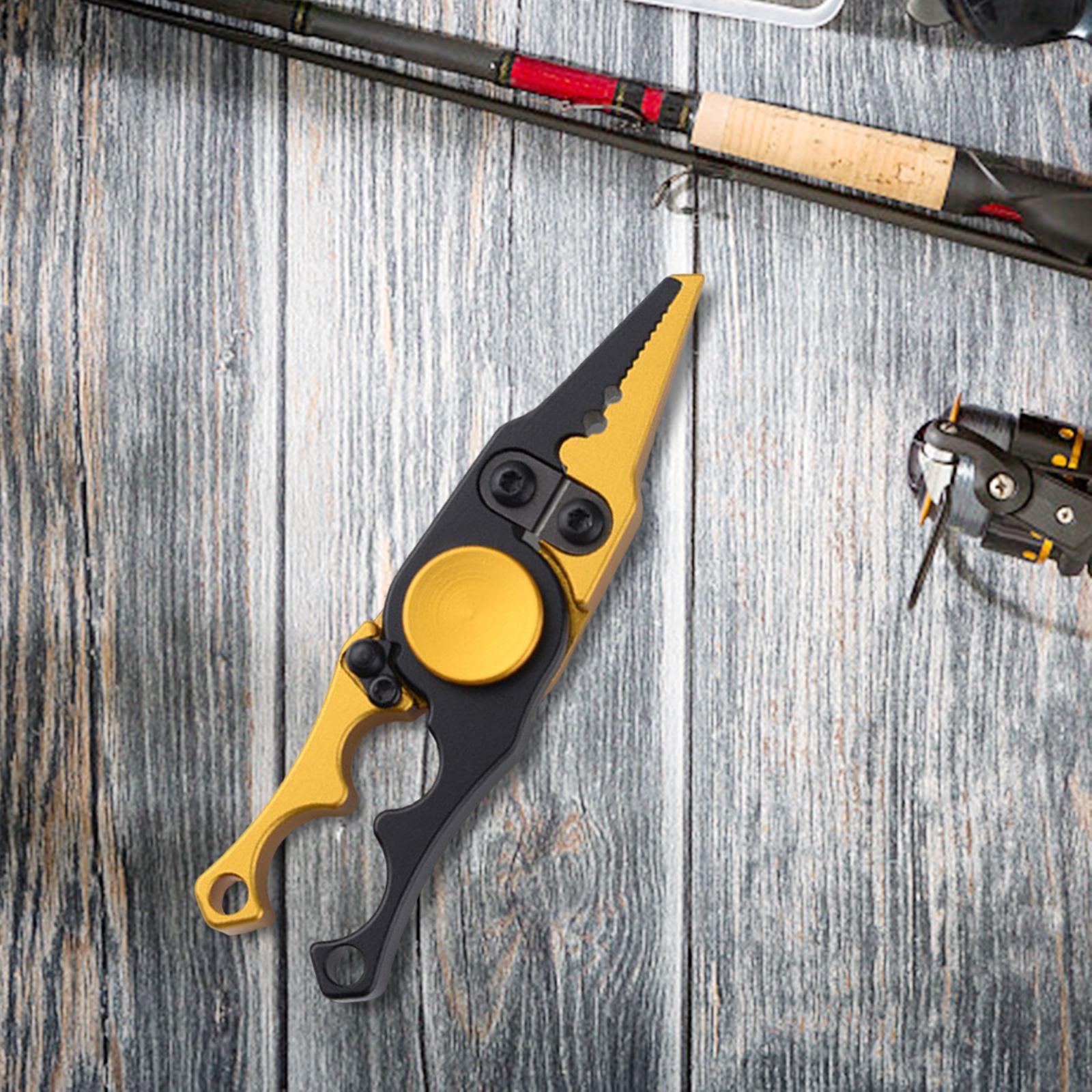 Fishing Pliers Scissors Aluminum Saltwater Resistant Accessories Portable Lightweight Line Cutter Hook Remover Equipment Gadget Fishing Tool