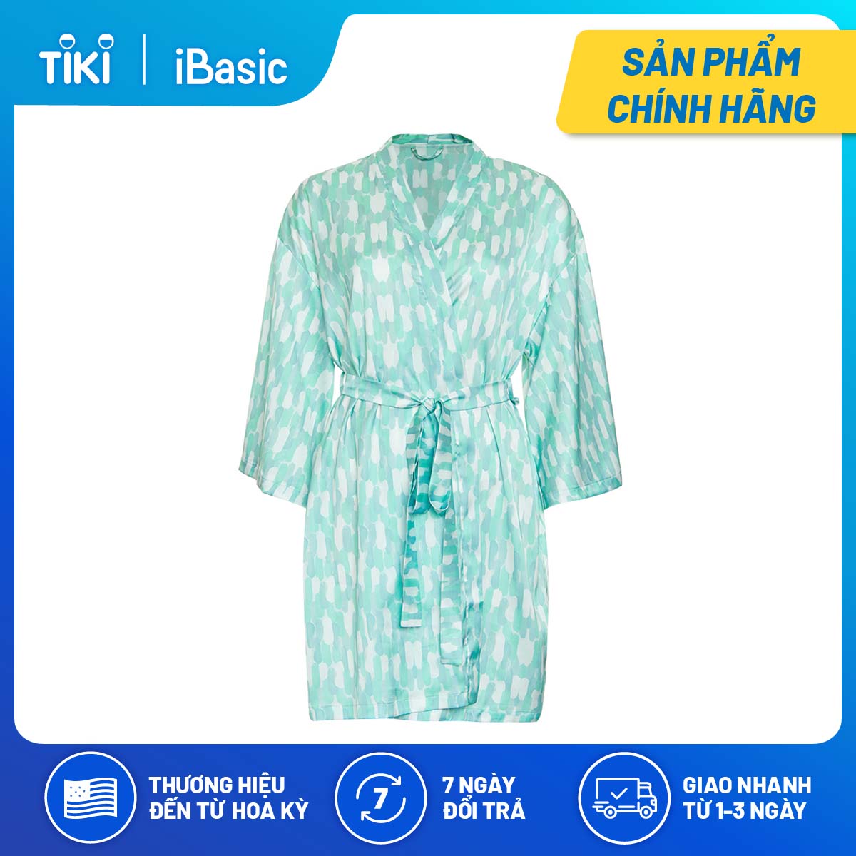 Áo choàng kimono lụa satin iBasic SW055