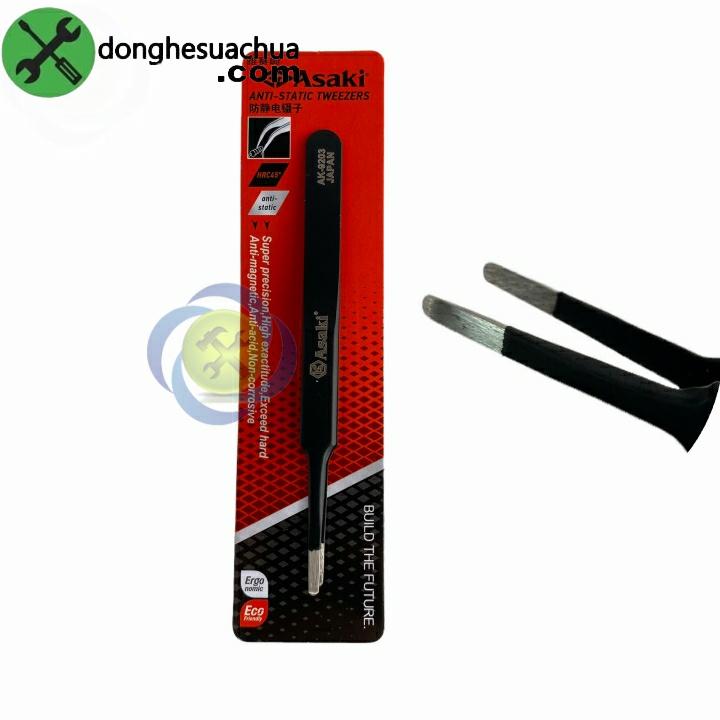 Nhíp gắp linh kiện mũi bằng ASAKI AK-9203 dài 120mm