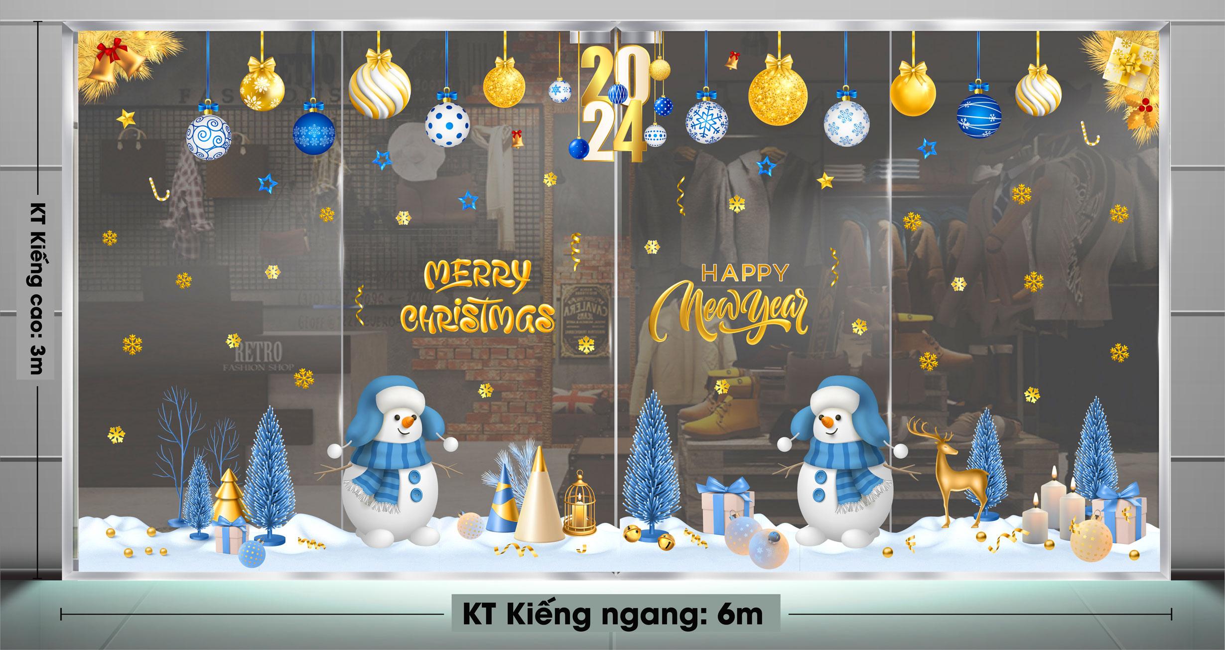 Decal trang trí NOEL 2024 combo số 154