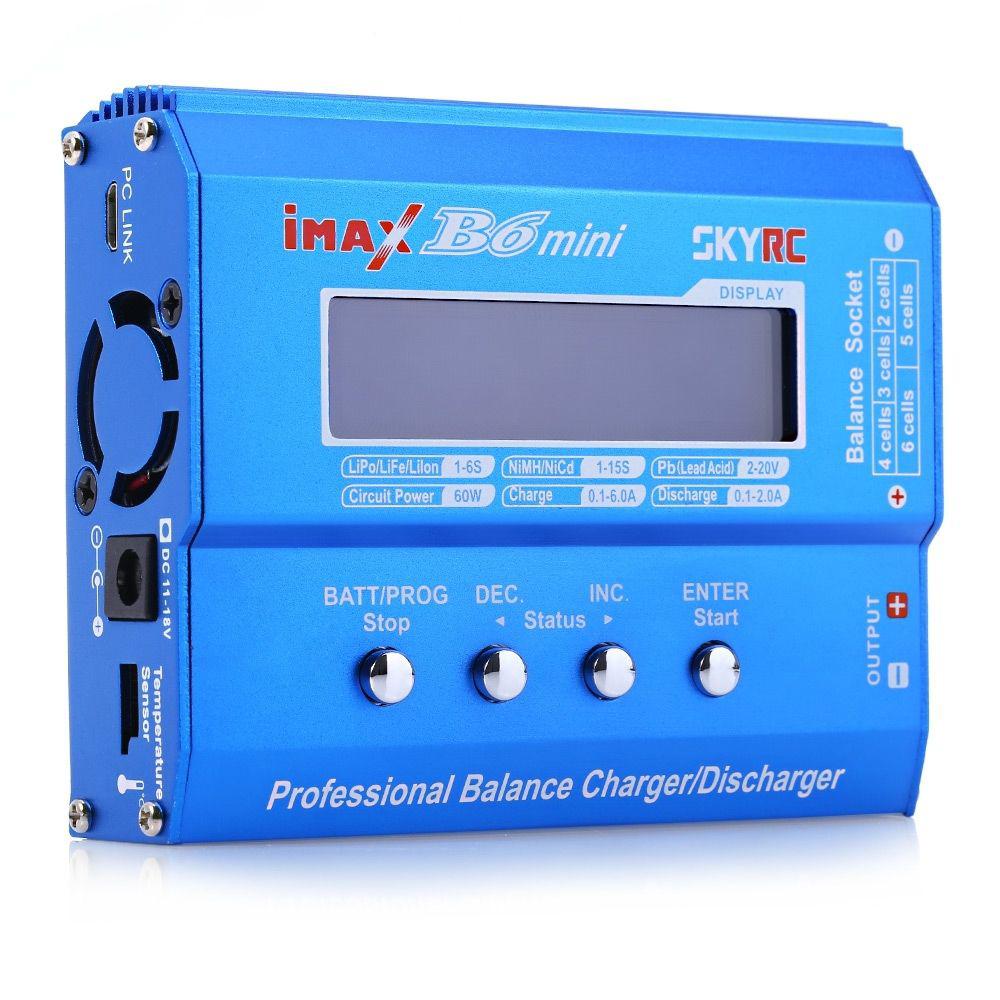 Skyrc IMAX B6 Mini Pin sạc Lipo Nimh Li-ion NI-CD LIHV NICD PB LI-ION BALATER Bộ sạc bộ sạc pin B6 v2 Màu sắc: B6 mini với EU