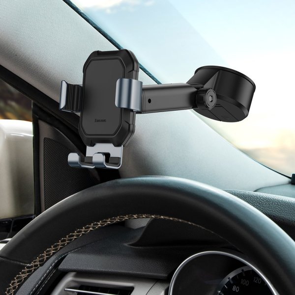 Giá đỡ điện thoại hút chân không gắn kính hoặc táp lô ô tô Baseus SUYL-TK01 Tank gravity car mount holder with suction base - Hàng chính hãng