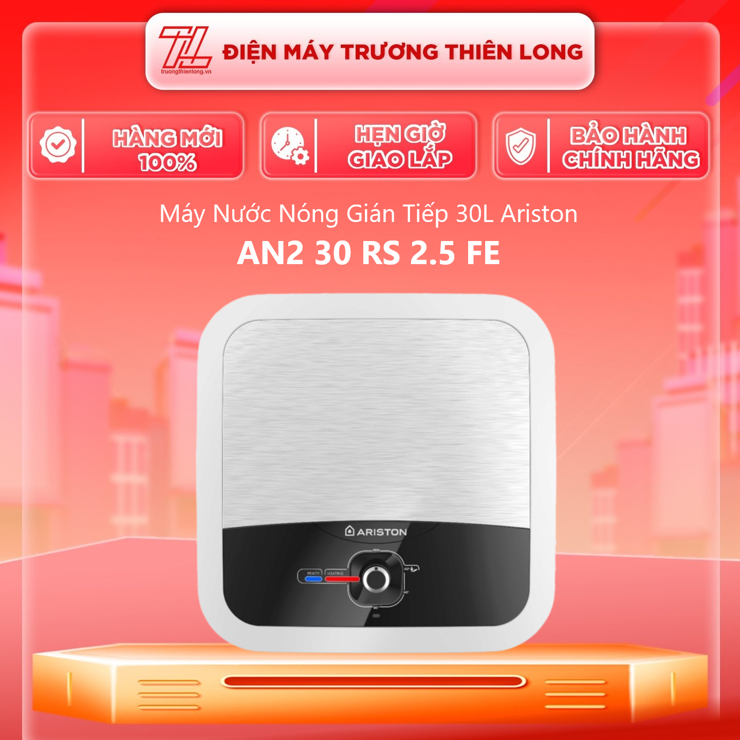 AN2 30 RS 2.5 FE - Máy Nước Nóng Gián Tiếp 30 Lít Ariston AN2 30 RS - Hàng Chính Hãng