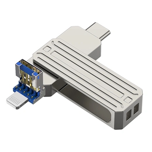 Bộ Nhớ Ngoài USB Wi WU 3 Trong 1 Dùng Cho Điện Thoại Di Động Wi-FD001 - Hàng Chính Hãng