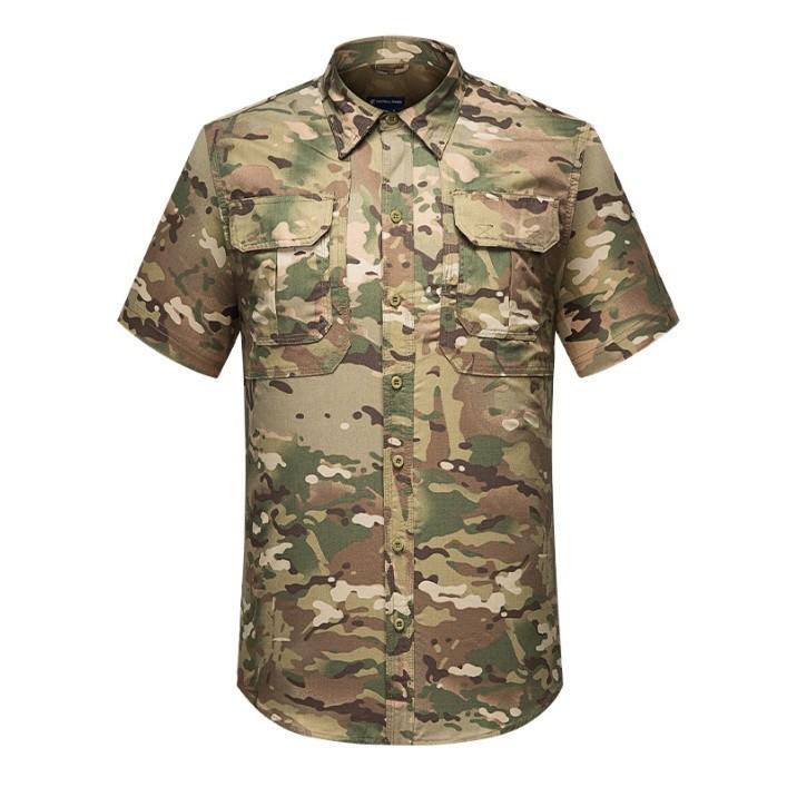 Áo sơ mi chiến thuật IX7 - camo đen