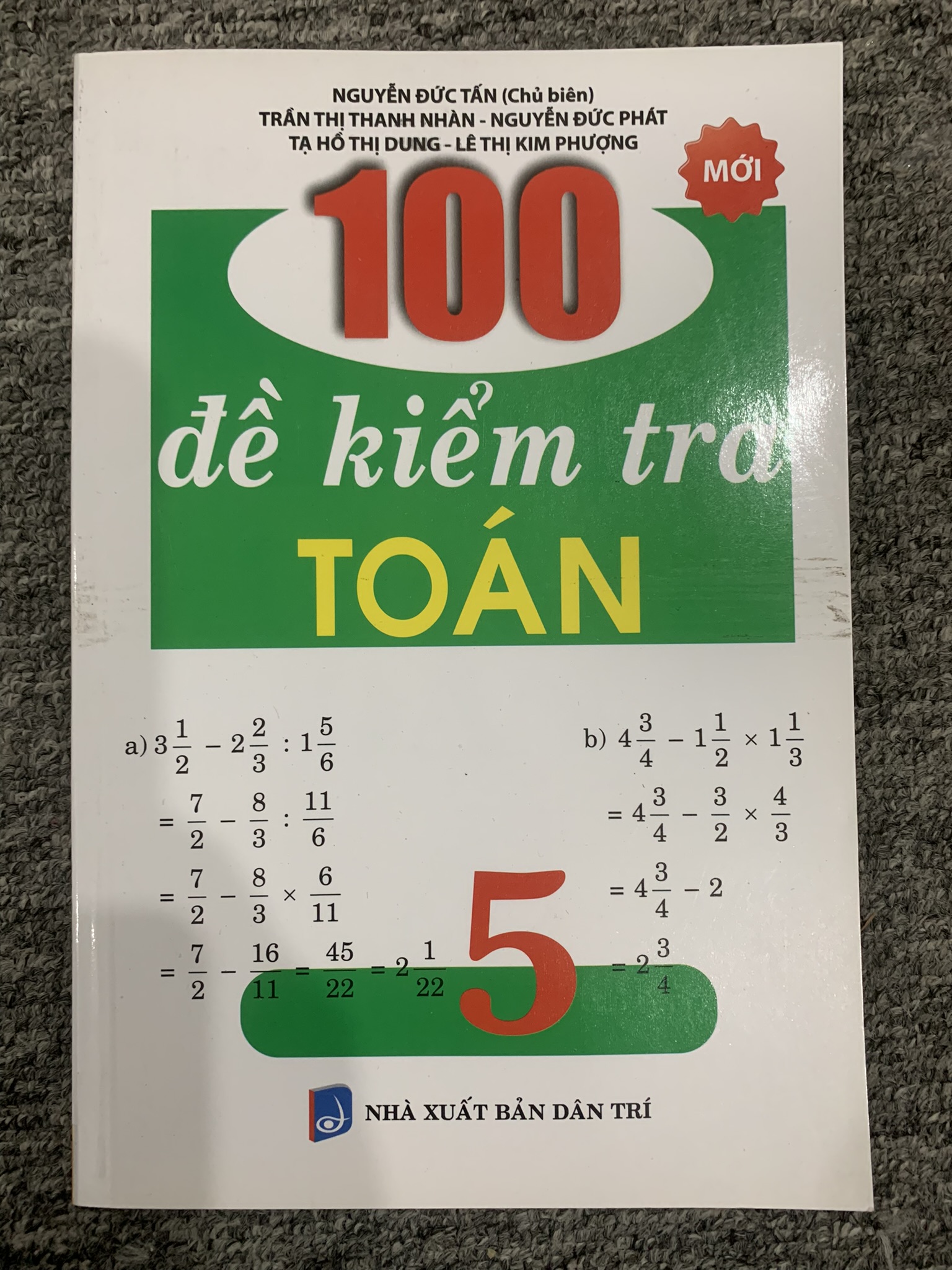 Sách 100 Đề Kiểm Tra Toán Lớp 5