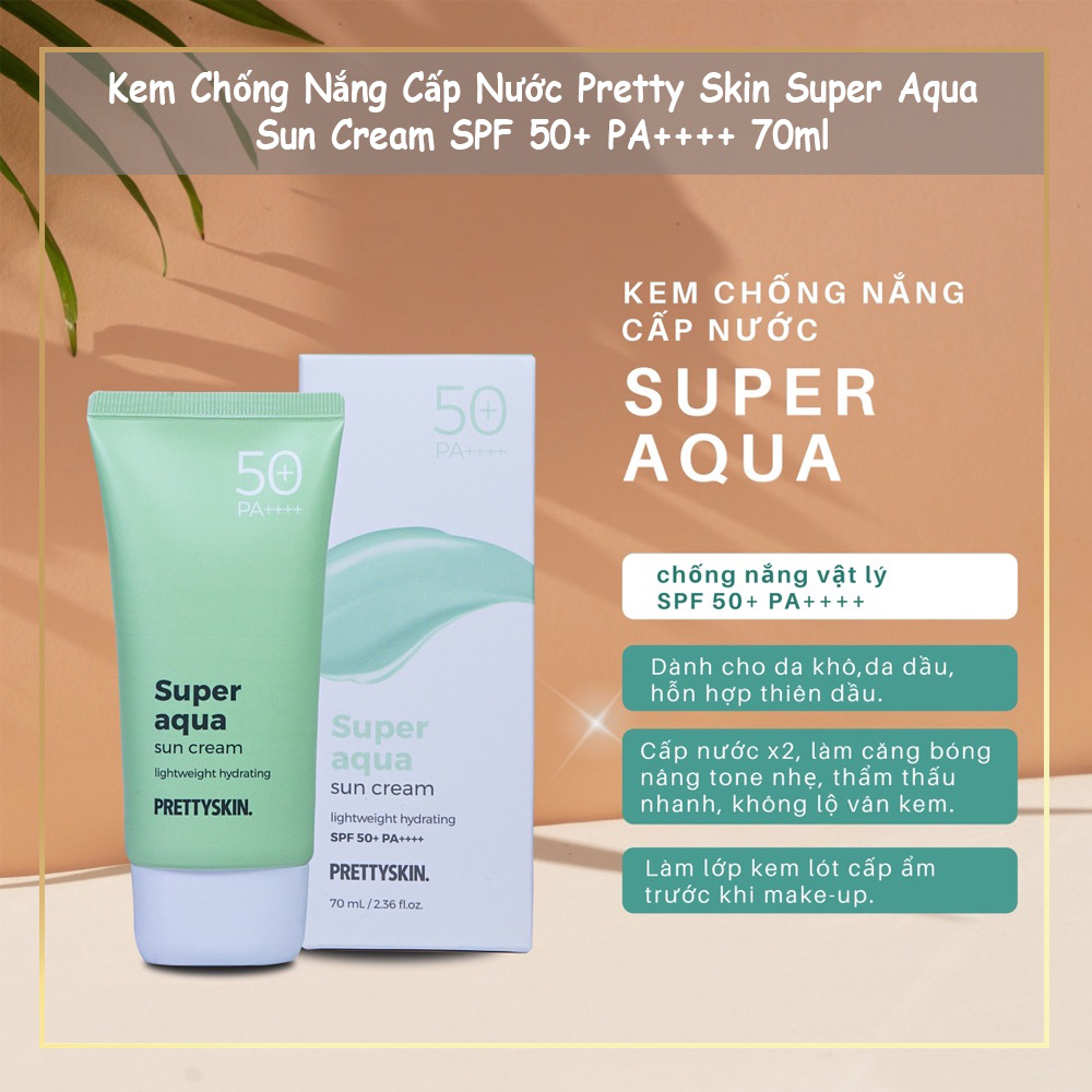 Kem Chống Nắng Cho Da Dầu Mụn Pretty Skin Kiềm Dầu Nâng Tone Trắng Hồng 70g