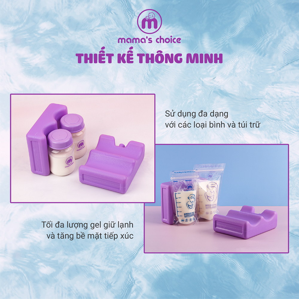 Túi Đá Khô Trữ Sữa Mama’s Choice, Giữ Lạnh Sữa Mẹ Lên Đến 14 Tiếng, Túi Giữ Nhiệt Bình Sữa, Đựng Và Giữ Ấm Đồ Ăn Cho Bé