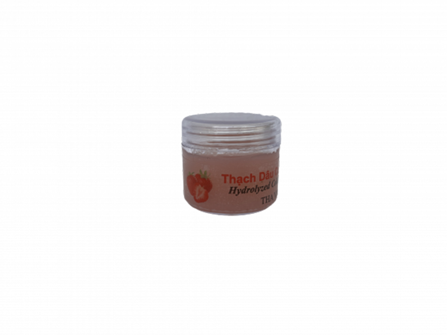 Thạch Dâu Collagen Thủy Phân Tha Von khay 12 hũ x 25 gam Hỗ trợ giảm cân , trẻ hóa làn da , da mịn màng trắng sáng 