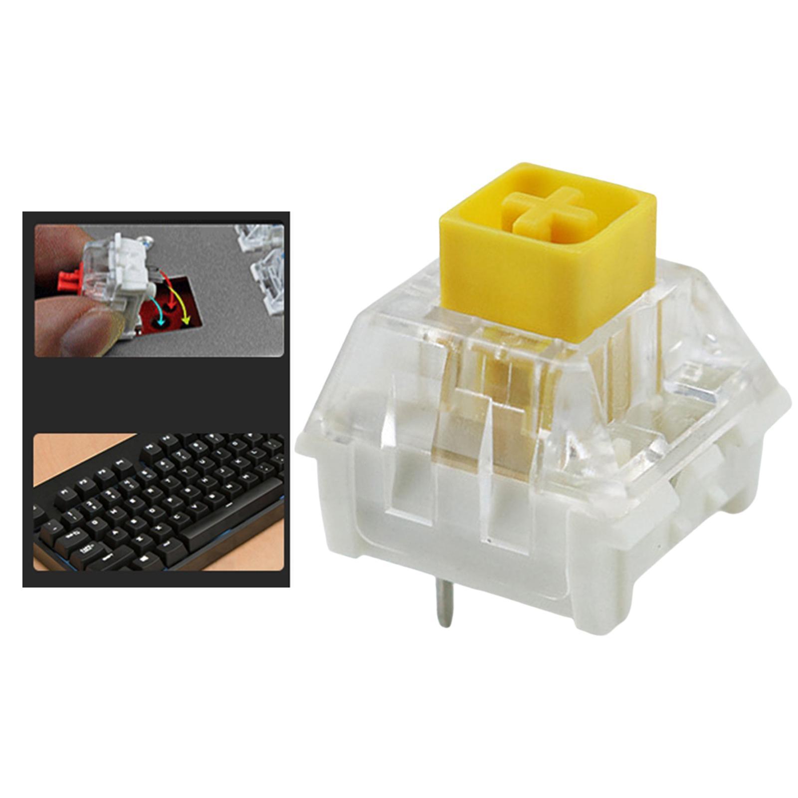 2-3pack Box Switches for Mechanical Gaming Keyboards Water Resistant yellow