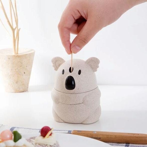 Lọ đựng tăm gấu trúc/ Lọ đựng tăm lúa mạch
