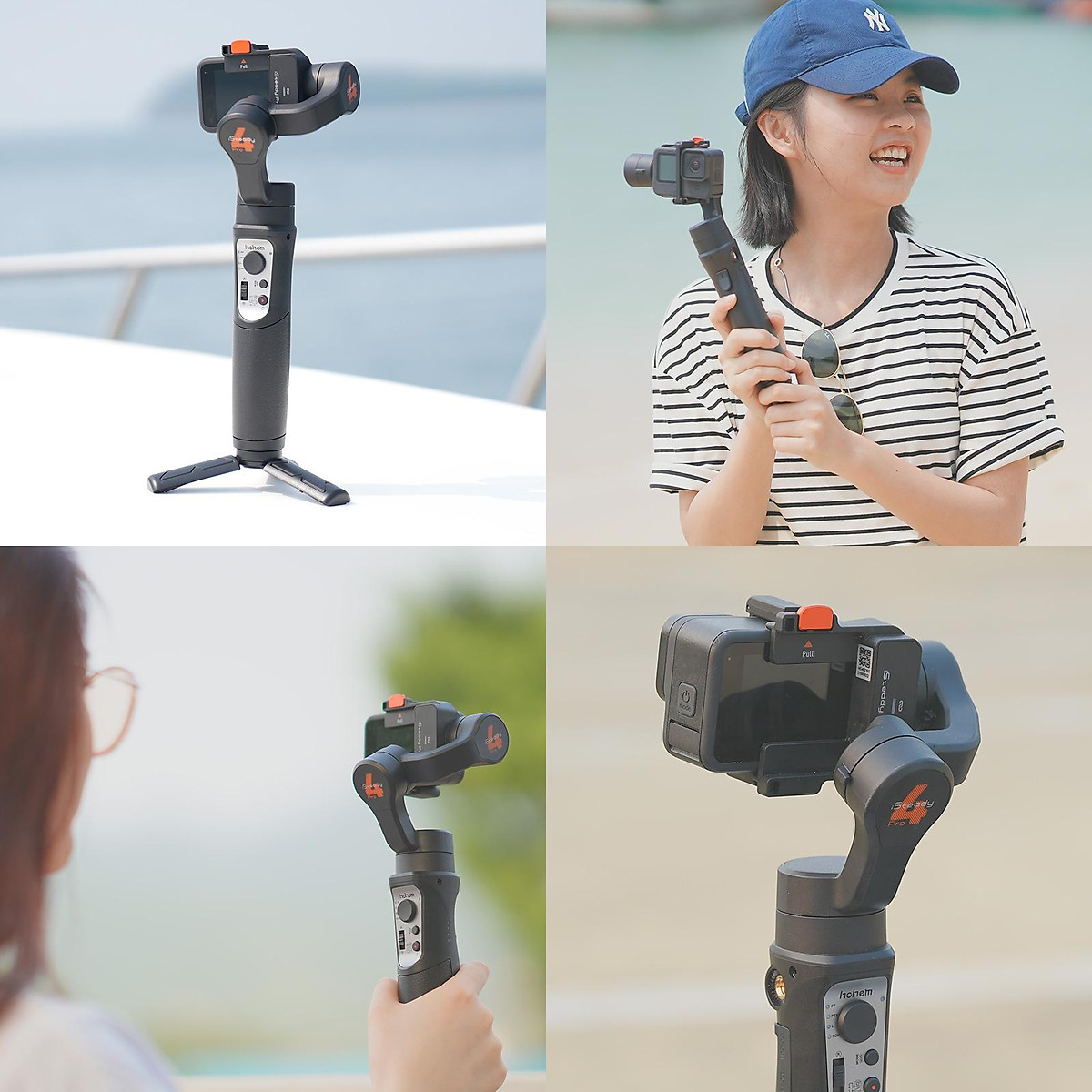 Hình ảnh Hohem iSteady Pro 4 - Gimbal Thiết Kế Dành Cho GoPro Hero 12/11/10/9 Và Các Dòng Camera Action, Chuẩn Chống Nước IPX4,  Hoạt Động 14 Giờ - Hàng Chính Hãng