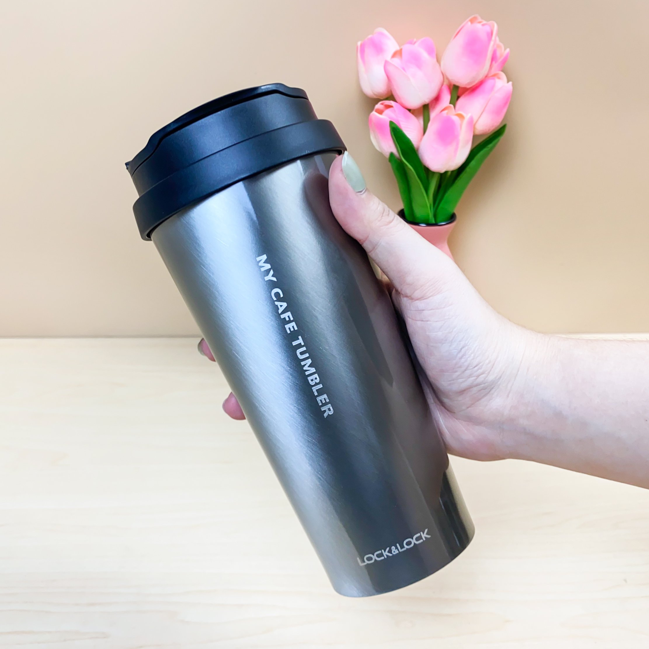 Ly giữ nhiệt bằng thép không gỉ 540ml, ly đựng cafe giữ nhiệt nắp bật