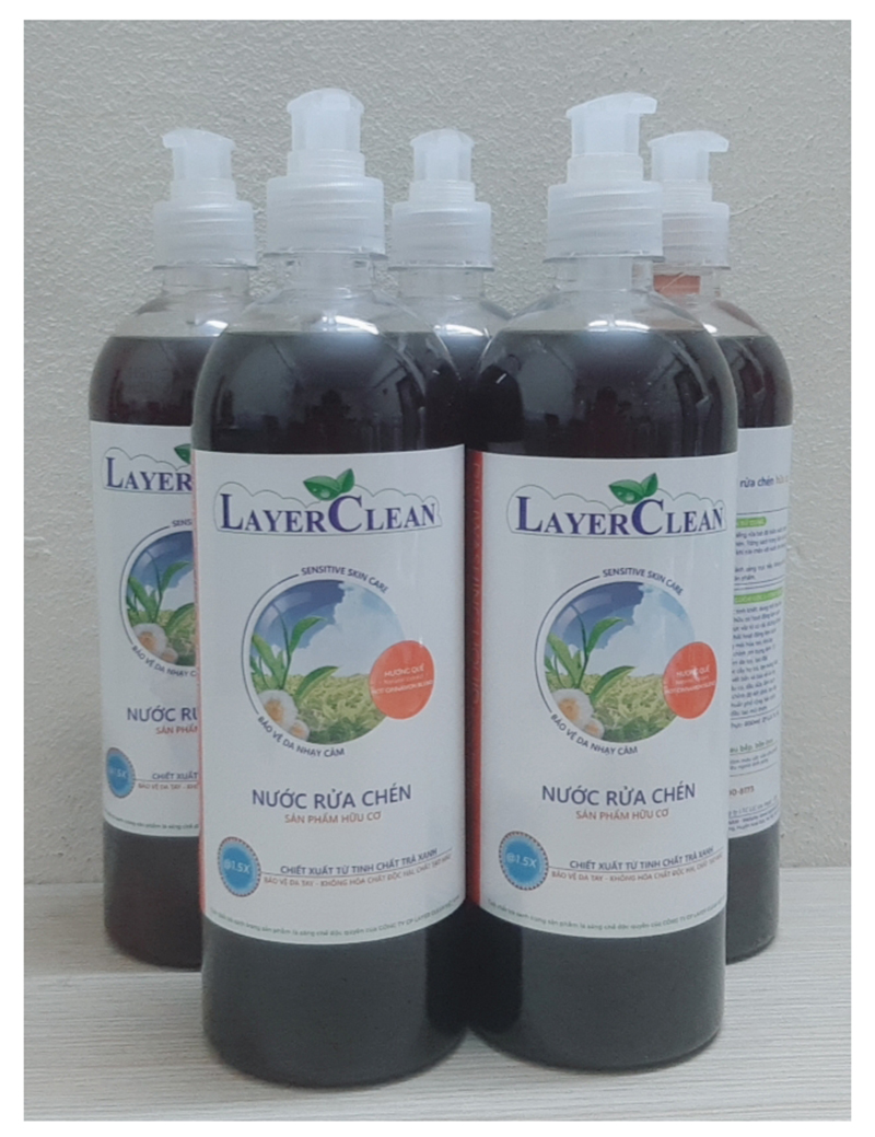 ComBo: 3 Nước Rửa Chén Hữu Cơ Layer Clean - Hương Quế, Thể Tích: 800ml