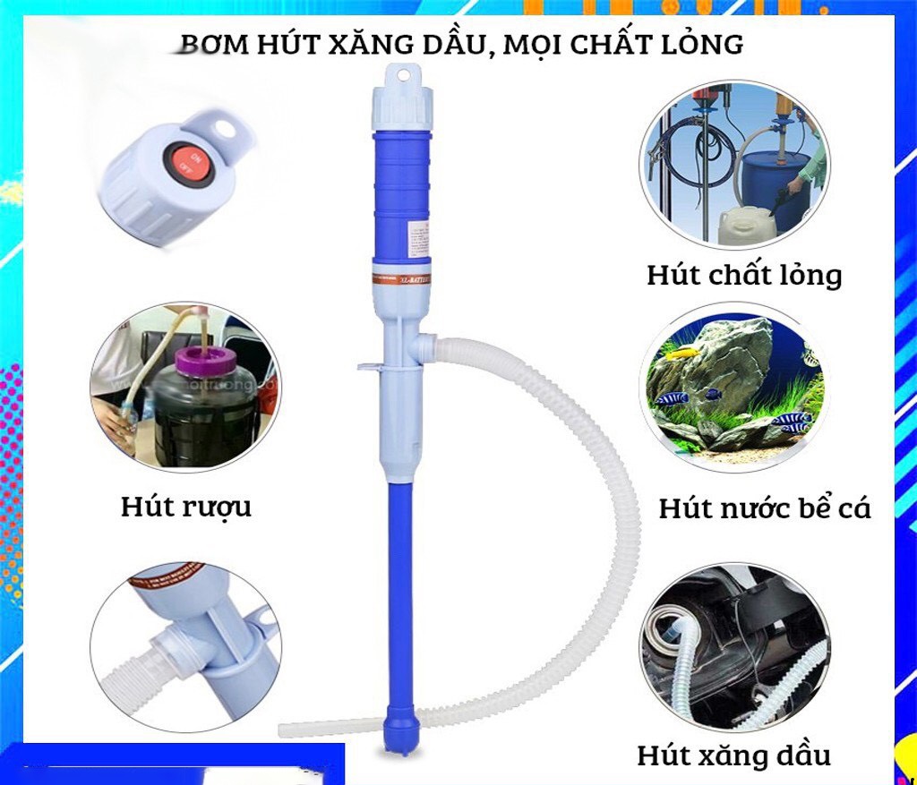 Bơm hút nước rượu và các loại chất lỏng tự động - Dụng cụ bơm hút tự động chất lỏng xăng dầu rượu