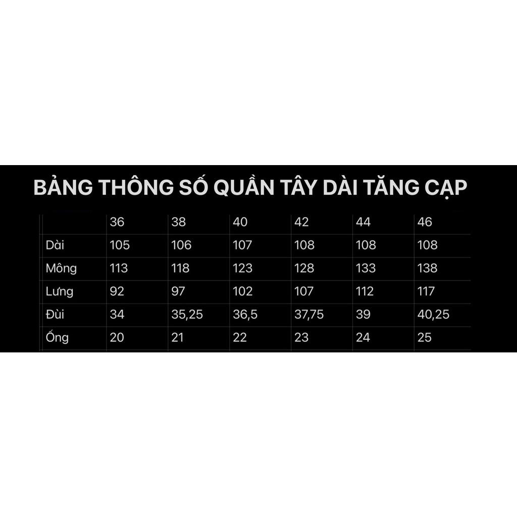 Quần tây nam ống đứng có đai chun vải tuyết mưa bigsize Size từ 80kg đến 135kg